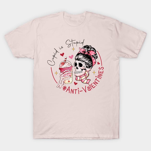 Cupid is Stupid Anti Valentines T-Shirt by OrnamentallyYou